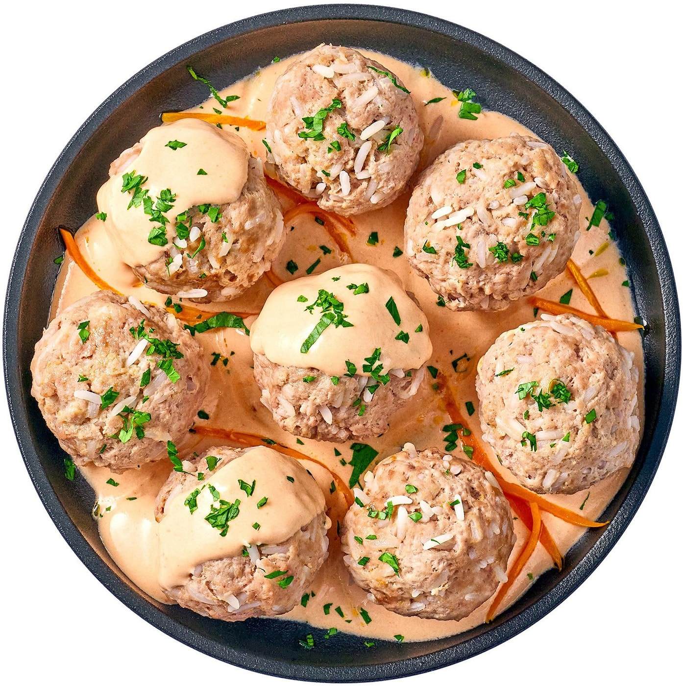 Изображение товара Тефтели Перекресток Select мясные в сливочно-томатном соусе 370г