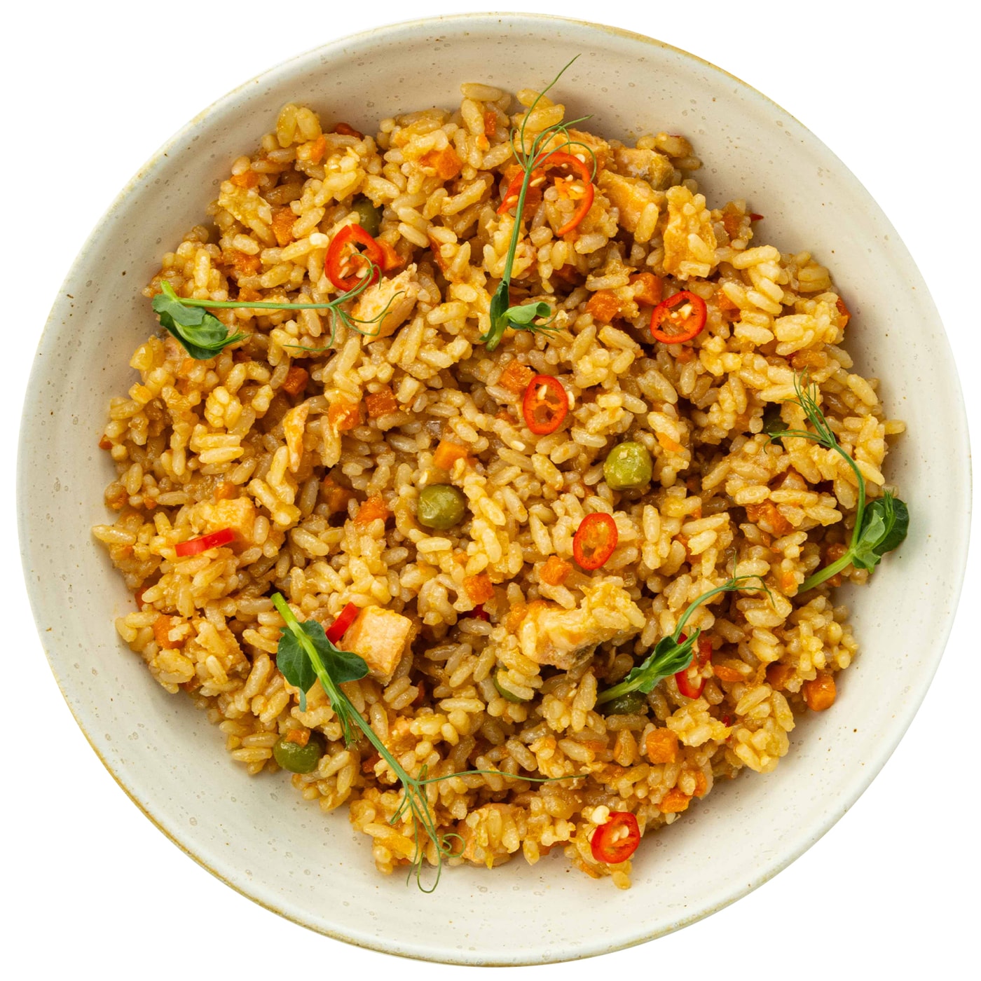 Изображение товара Рис AlphaChef Жареный с лососем 250г