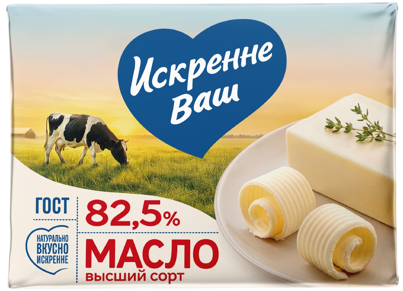 Изображение товара Масло сладкосливочное Искренне Ваш Традиционное несоленое 82.5% 180г Изображение товара Масло сладкосливочное Искренне Ваш Традиционное несоленое 82.5% 180г