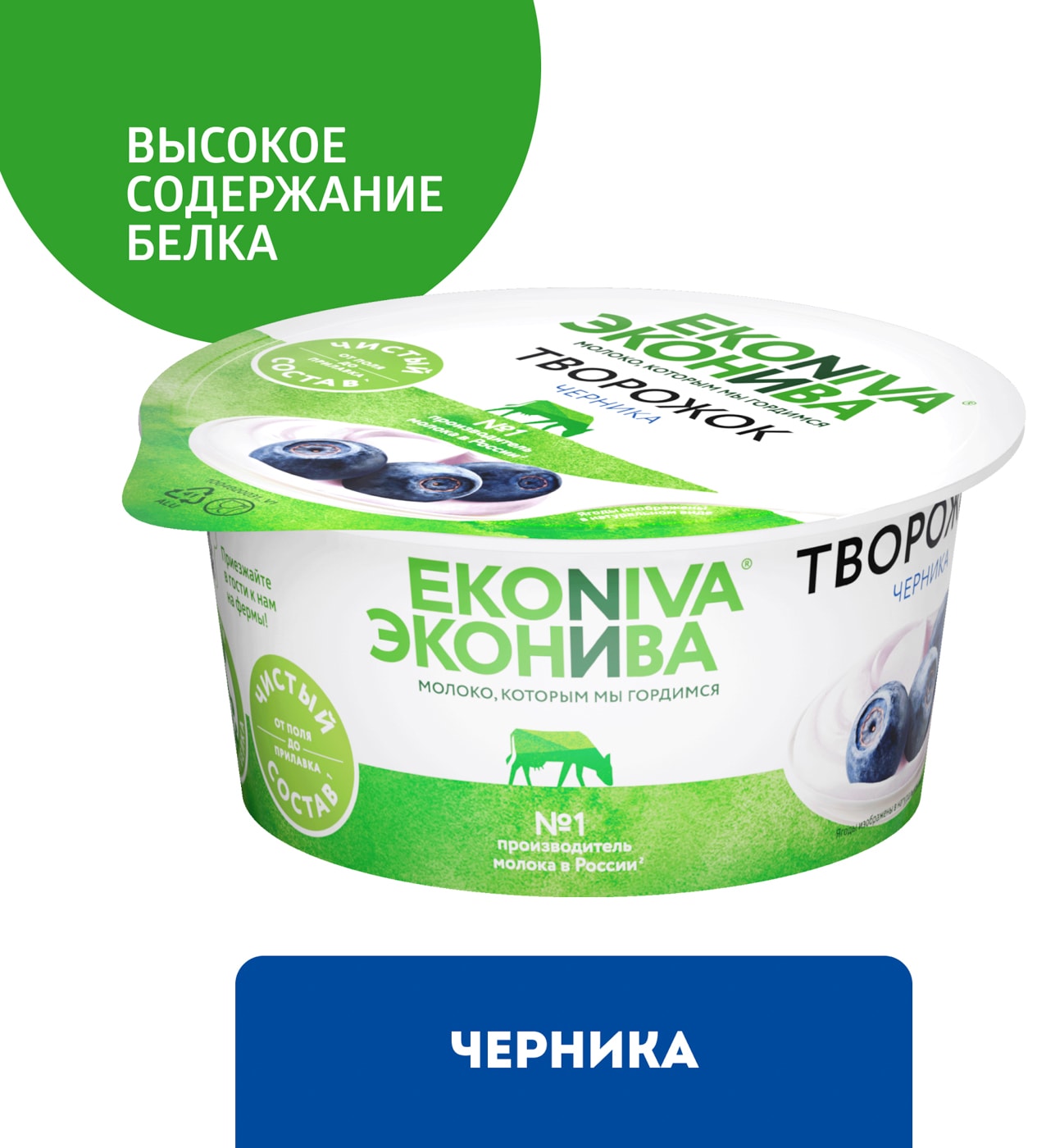 Изображение товара Творожок ЭкоНива с черникой 5% 125г