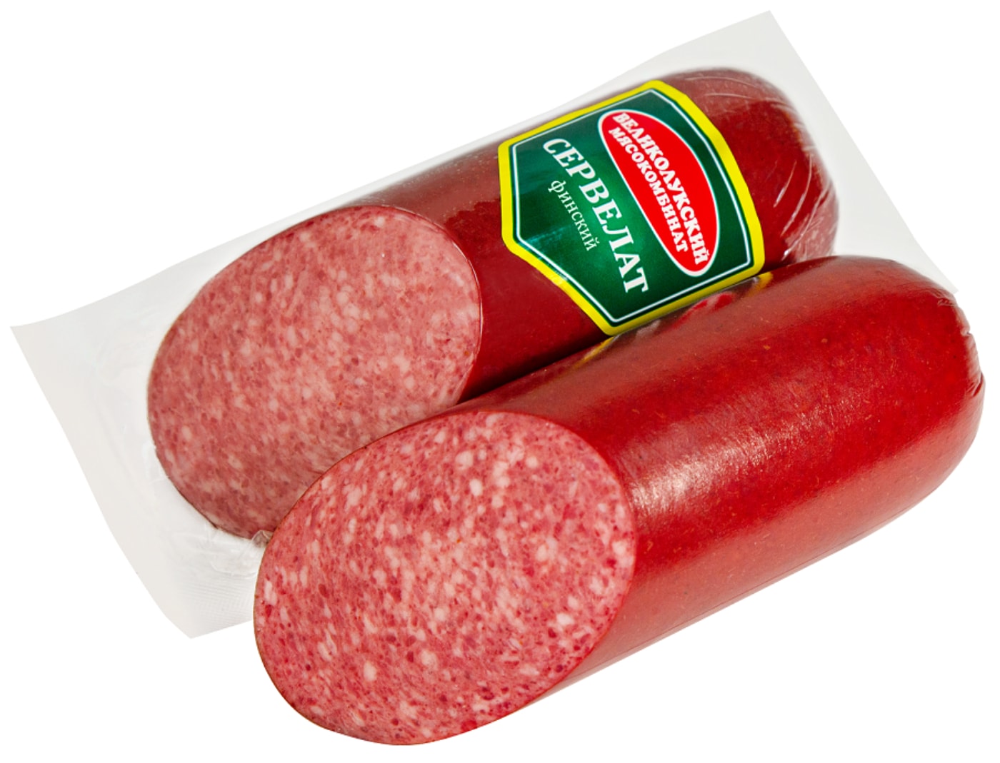 Изображение товара Колбаса Великолукский мясокомбинат Сервелат варено-копченый 400г