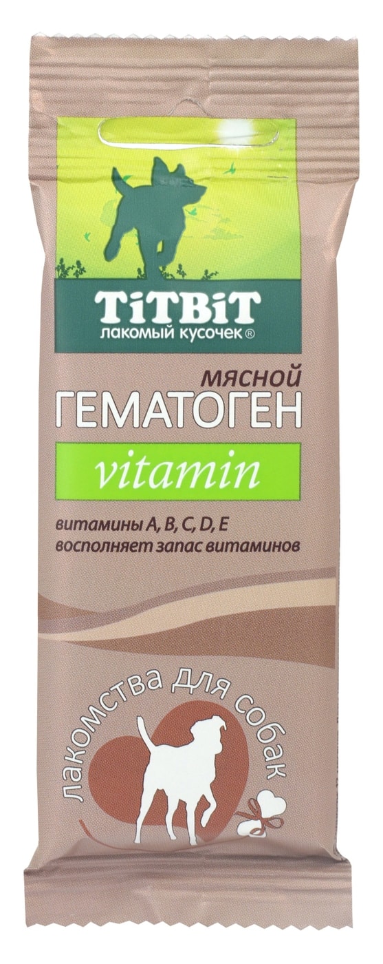 Изображение товара Лакомство для собак TiTBiT Гематоген мясной Vitamin 35г