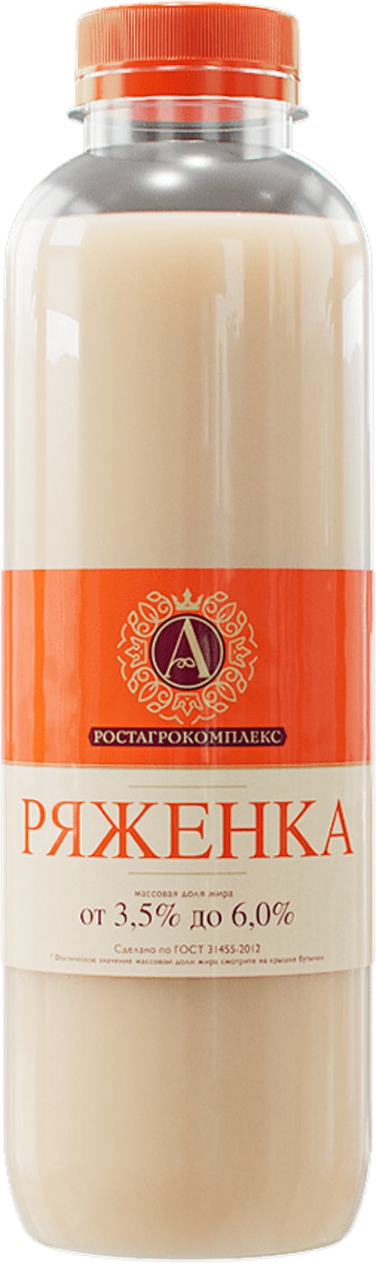 Изображение товара Ряженка А.РостАгроКомплекс 3.5-6% 500г натуральный кисломолочный напиток