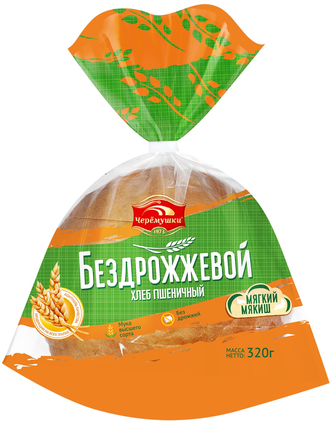 Изображение товара Хлеб Черемушки бездрожжевой нарезка 320г