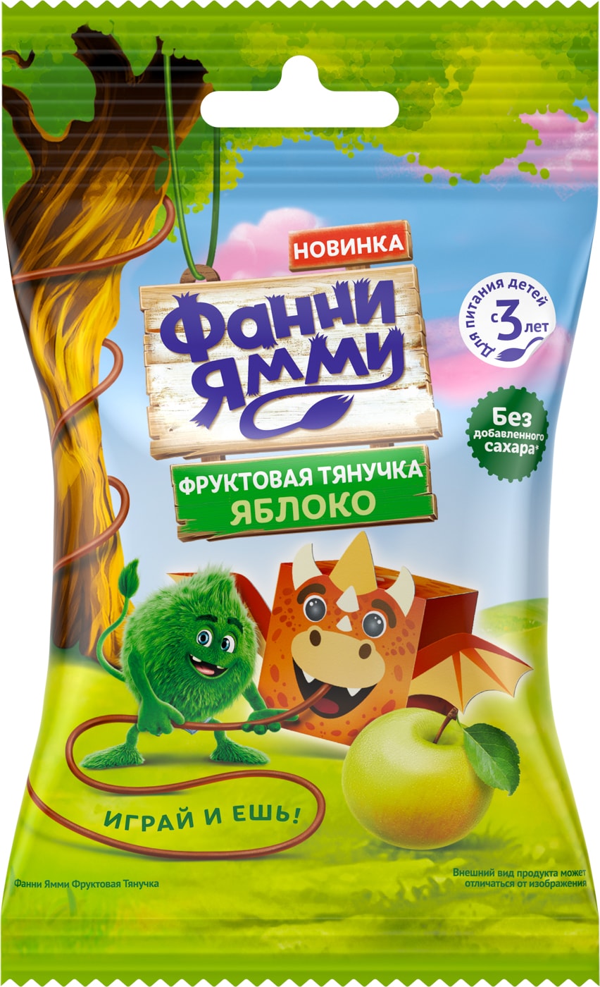 Изображение товара Тянучка Фанни Ямми фруктовая Яблоко 15г для детей