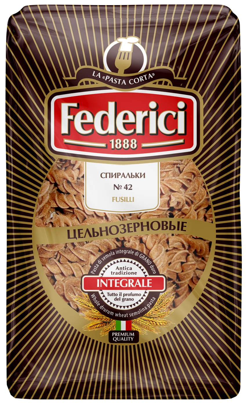 Изображение товара Макароны Federici №42 из цельнозерновой муки 400г
