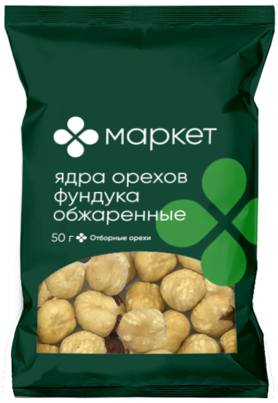 Изображение товара  Ядра орехов Маркет Фундук обжаренный 50г