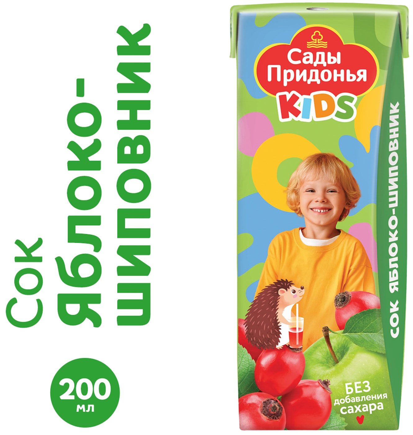 Изображение товара Сок Сады Придонья Kids Яблоко-Шиповник с 6 месяцев 200мл