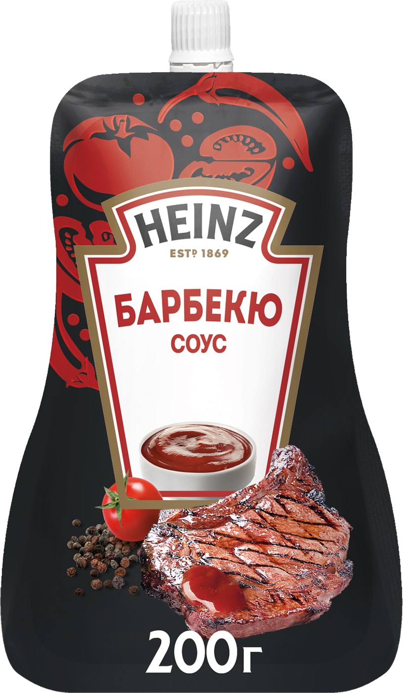 Изображение товара Соус Heinz Барбекю томатный 200г натуральный пряный аромат