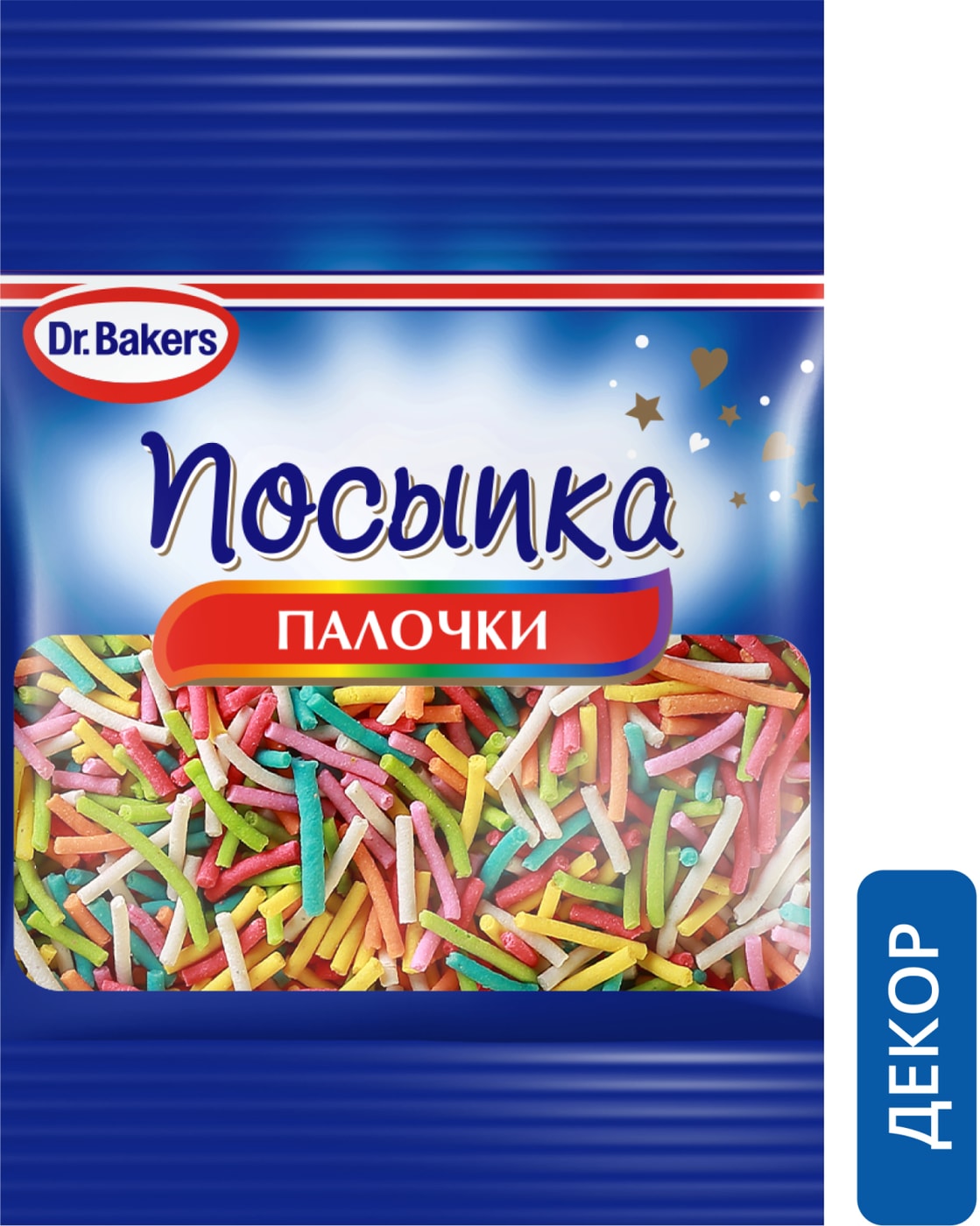 Изображение товара Цветная посыпка Dr.Bakers Палочки 10 г для декора десертов