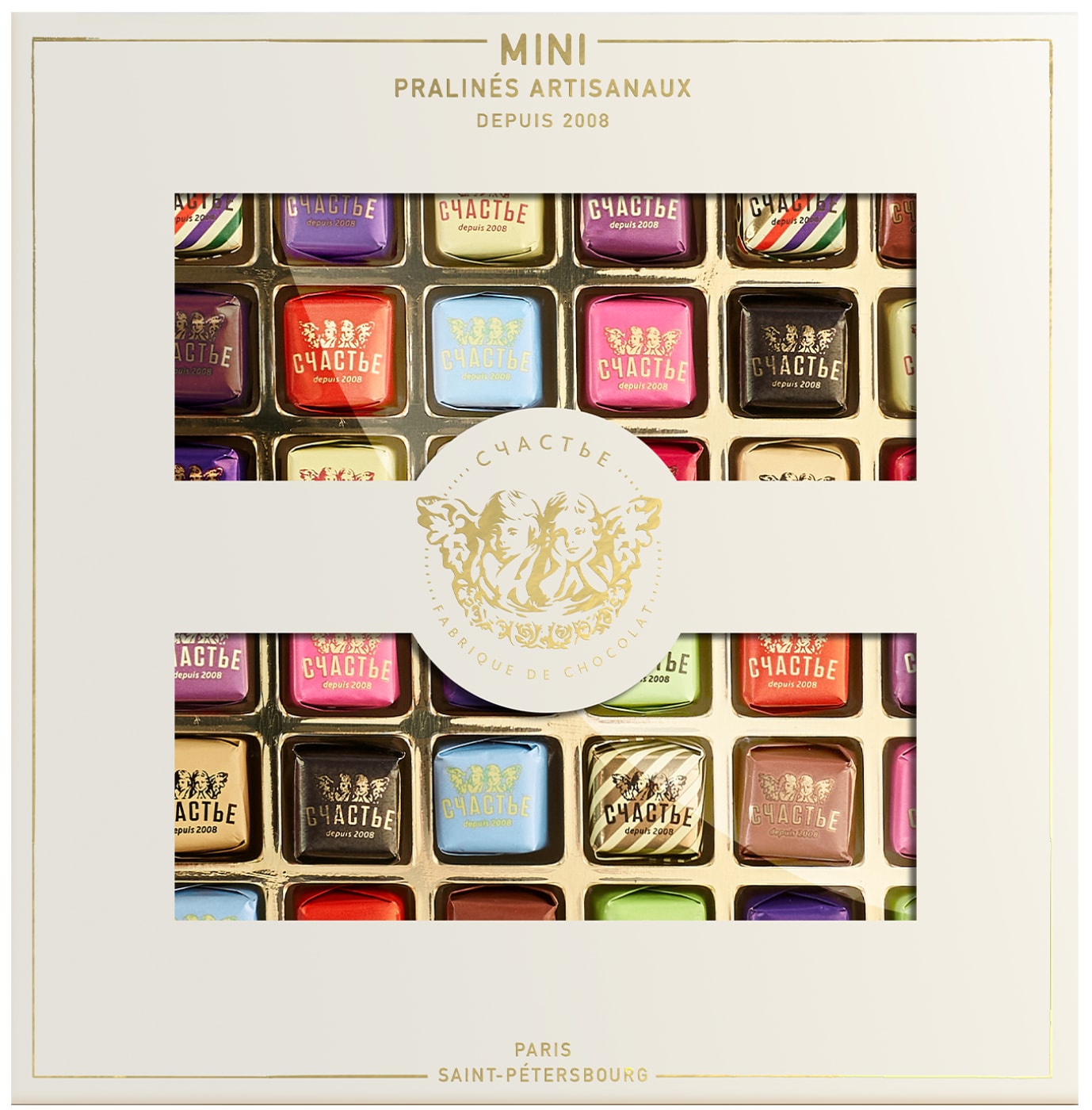 Изображение товара Конфеты Ассорти Мини-пралине Счастье 305 г элитное сладкое ассорти