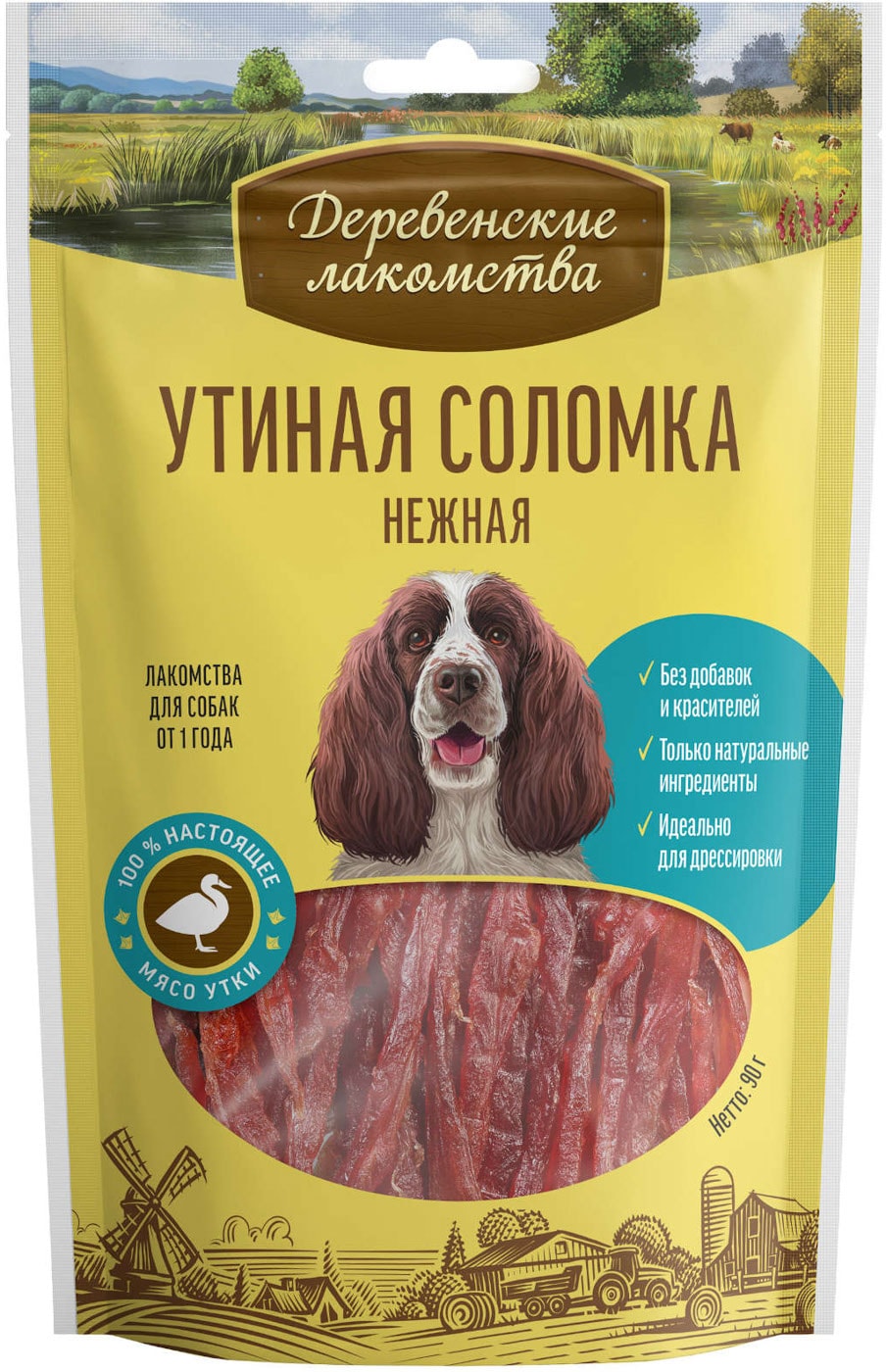 Изображение товара Лакомство для собак Деревенские лакомства Утиная соломка 90г