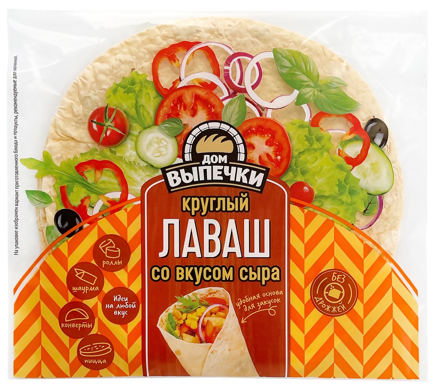 Изображение товара Лаваш Дом Выпечки круглый со вкусом сыра 150г