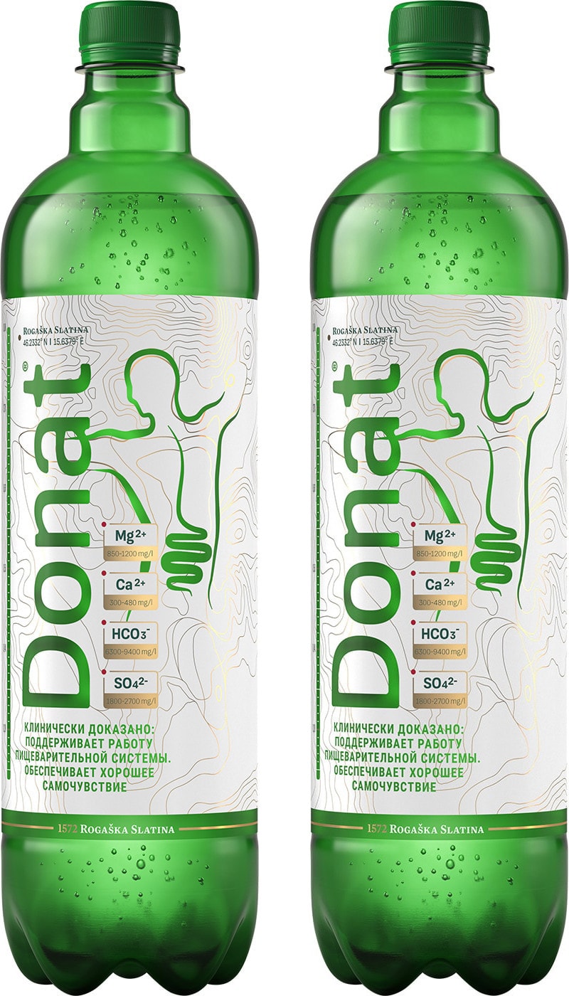 Изображение товара Вода Donat Mg минеральная лечебно-столовая газированная 1л