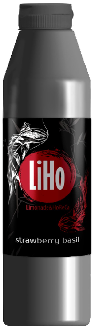 Изображение товара Сироп LiHo десертный основа для горячих и холодных напитков Клубника-базилик 800мл