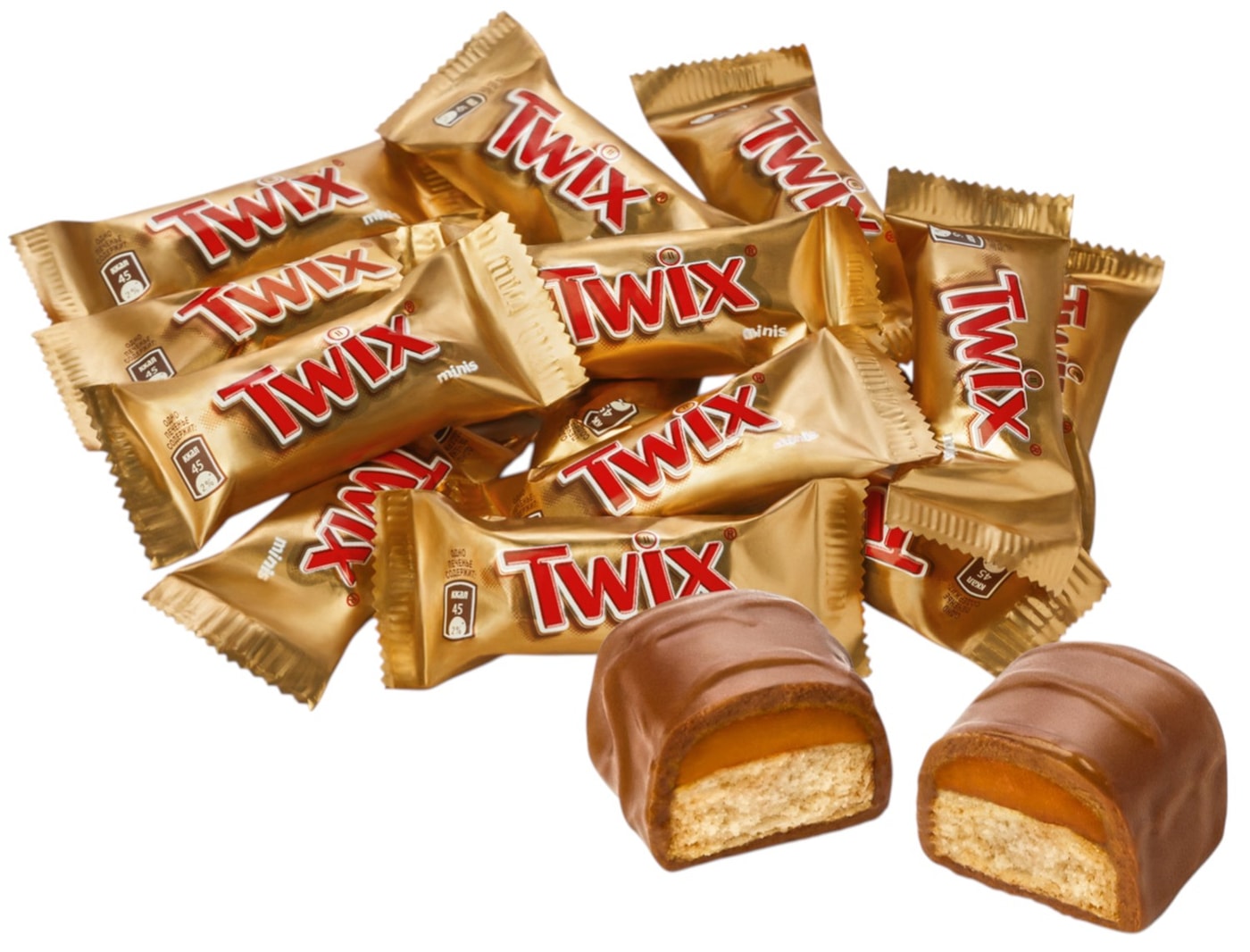 Изображение товара Шоколадный батончик Twix Minis с карамелью и шоколадом Изображение товара Шоколадный батончик Twix Minis с карамелью и шоколадом