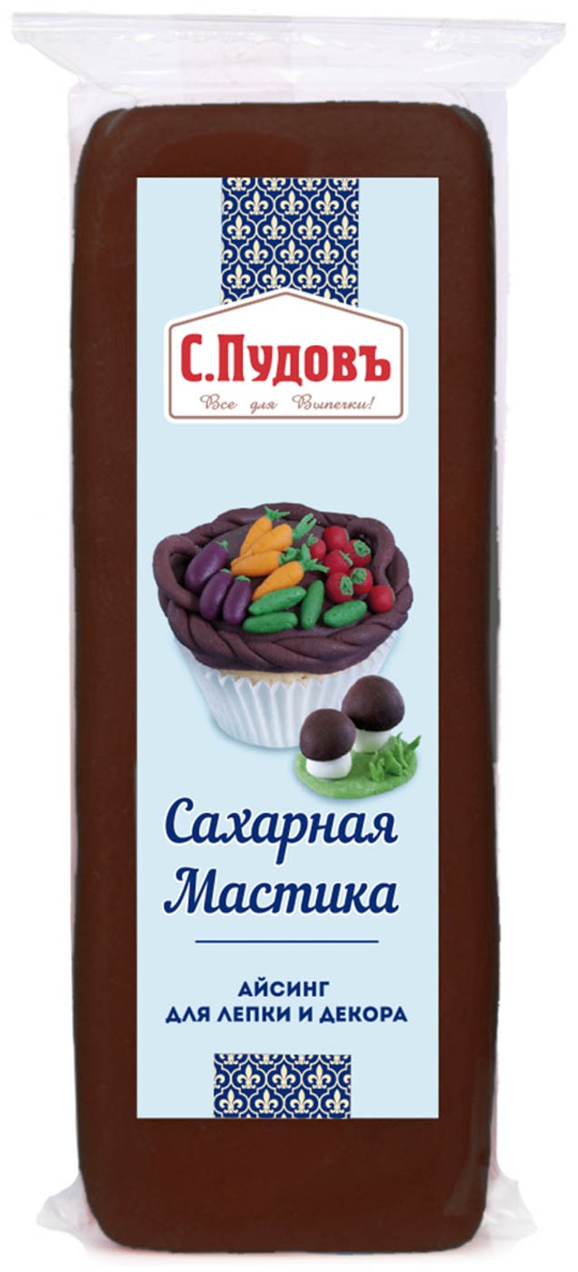 Изображение товара Мастика С.Пудовъ сахарная Коричневая 100г