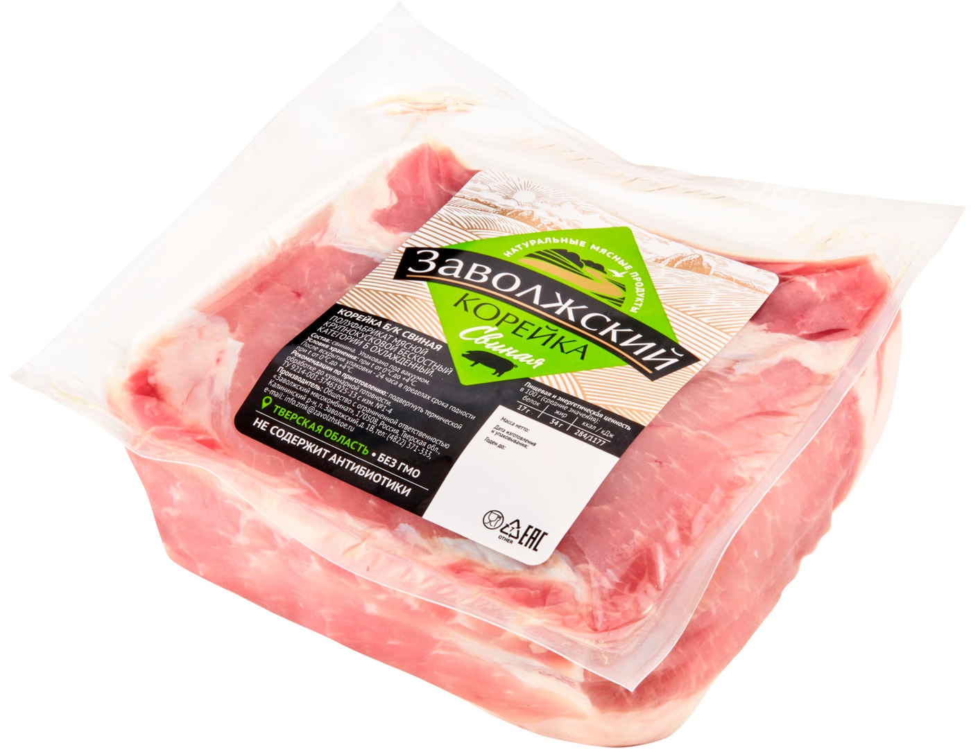 Изображение товара Корейка свиная Заволжский бескостная 1кг