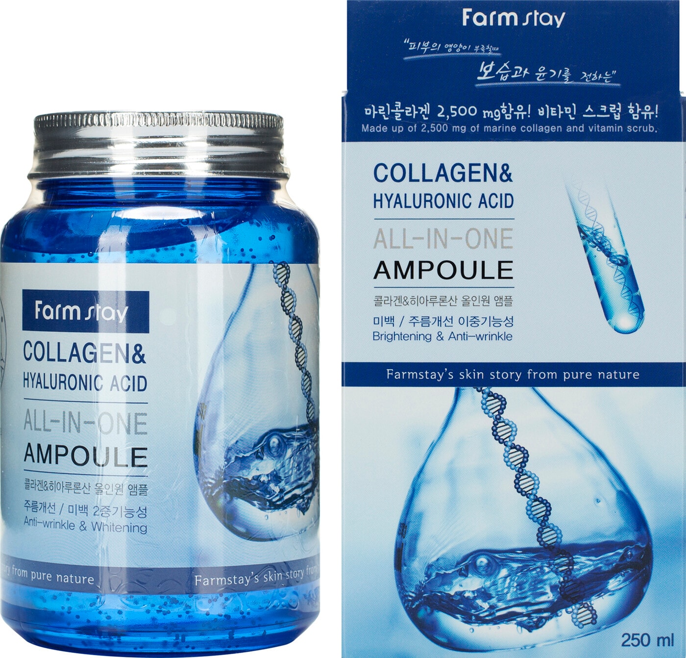 Изображение товара Сыворотка для лица FarmStay All-In-One Collagen & Hyaluronic Acid 250 мл