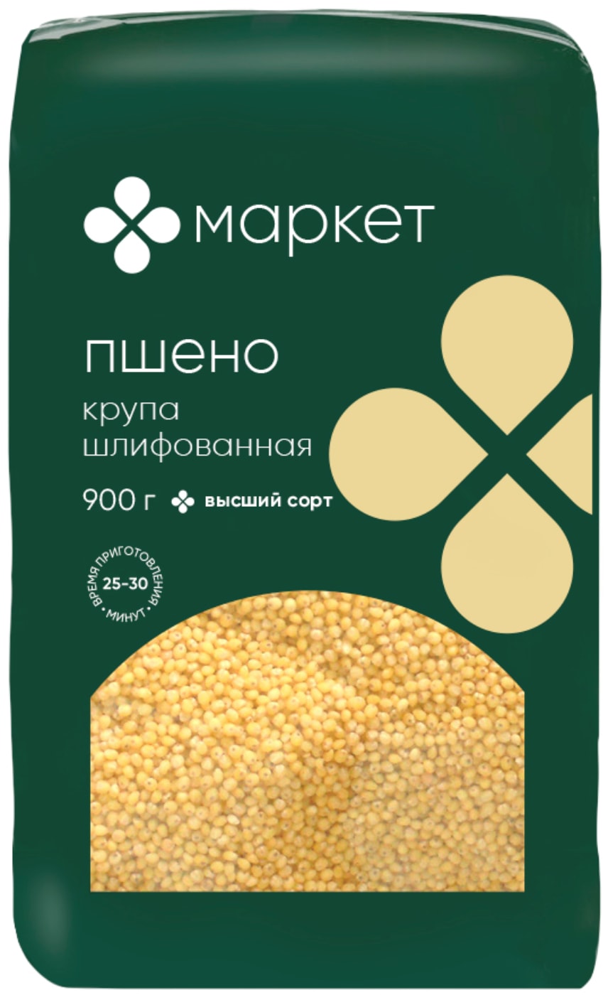 Изображение товара Крупа Маркет пшено шлифованное высший сорт 900г
