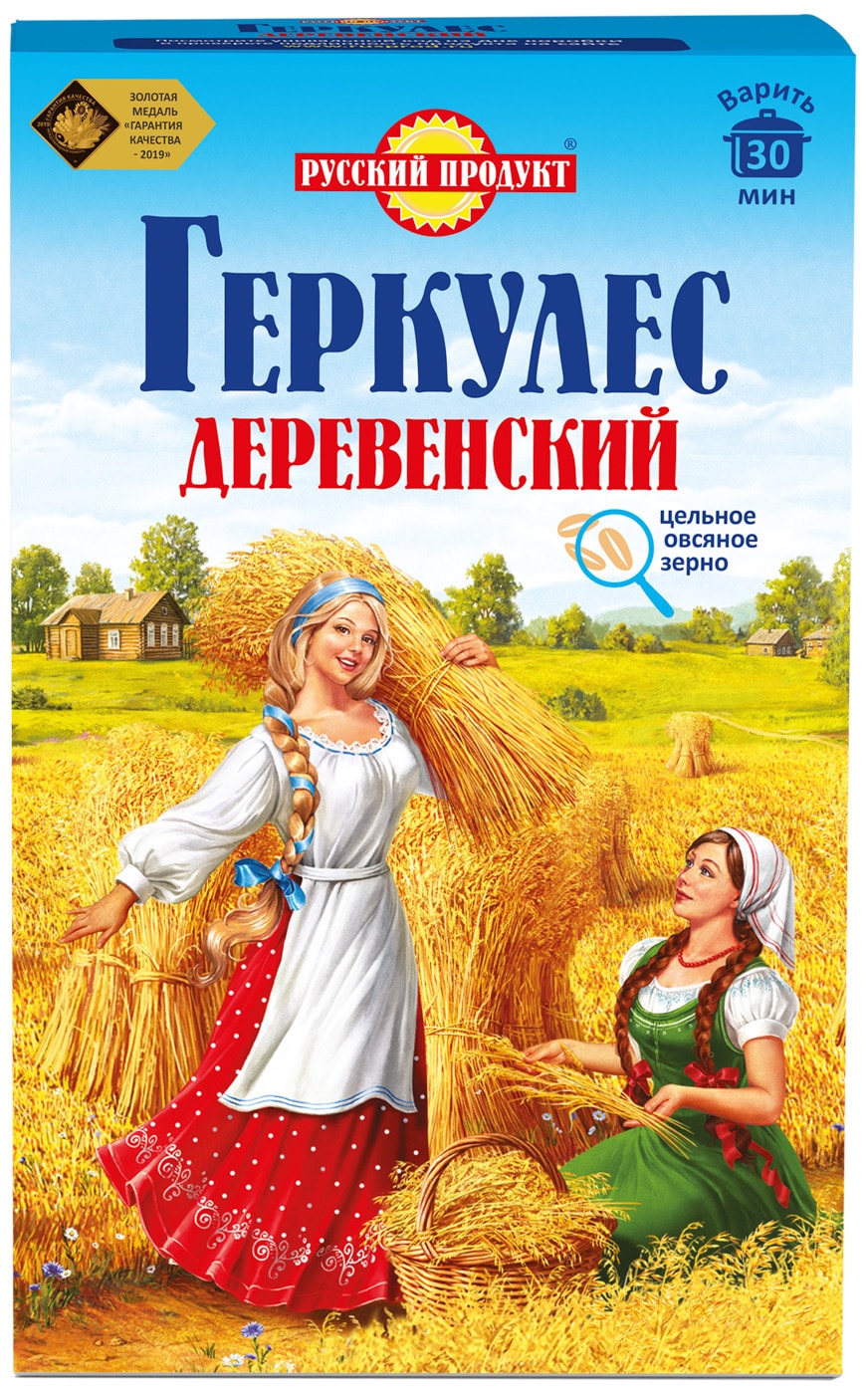 Изображение товара Крупа овсяная Русский продукт Геркулес Деревенский 500г
