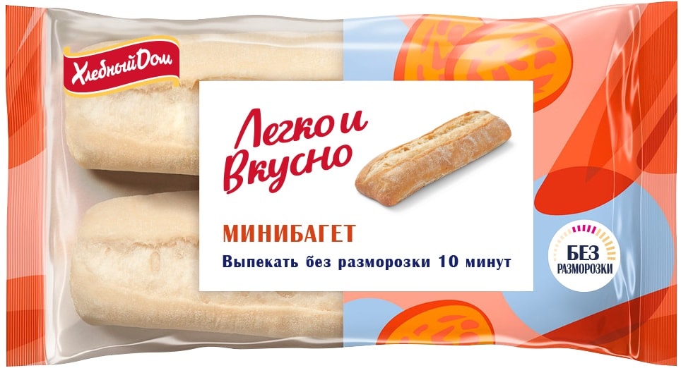 Изображение товара Минибагет Хлебный дом Легко и Вкусно Барра замороженный 220г