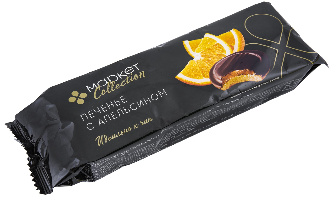 Изображение товара Печенье Маркет Collection Апельсин 137г