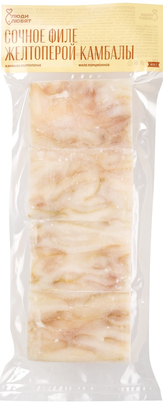 Изображение товара Камбала филе Люди Любят замороженное 400г