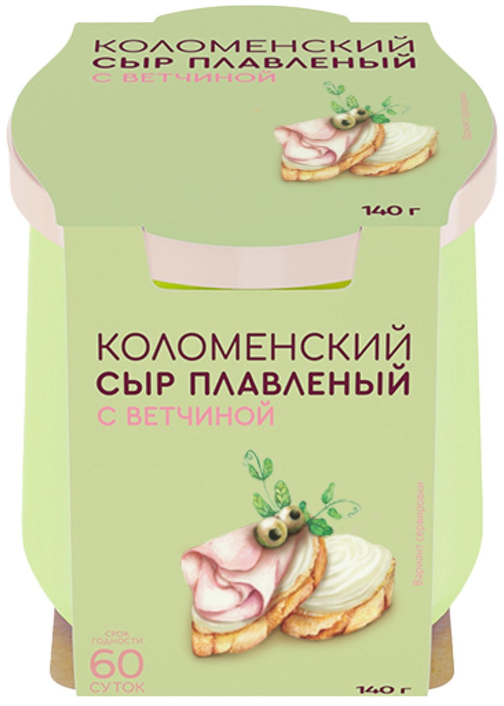 Изображение товара Сыр плавленый Коломенский 50% с ветчиной 140г