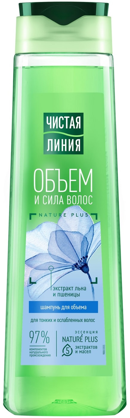 Изображение товара Шампунь для волос Объем и сила Чистая Линия 400мл для тонких и ослабленных волос