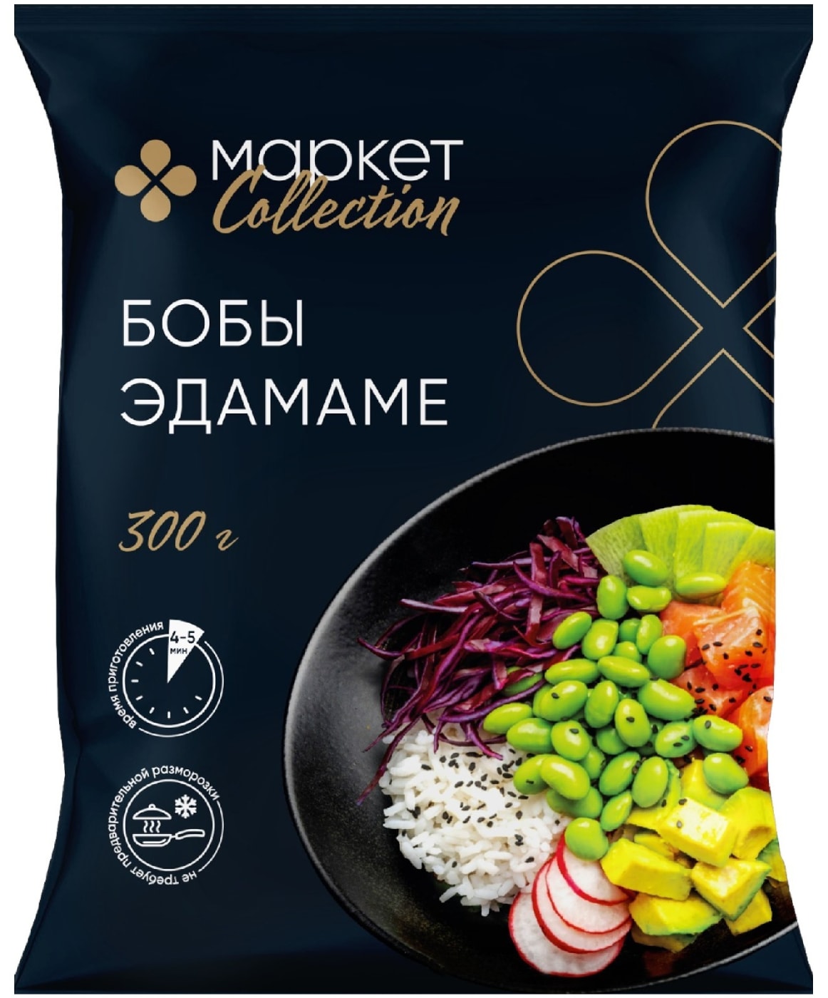 Изображение товара Бобы Эдамаме Маркет Collection 300г Замороженные Овощи