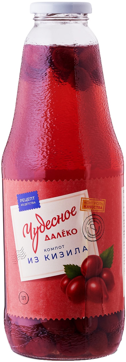 Изображение товара Компот Чудесное Далеко из кизила стерилизованный 1л