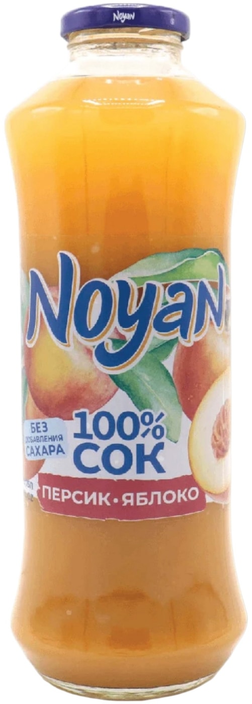 Изображение товара Натуральный сок Noyan Персик-Яблоко 750 мл натуральный плодовый напиток