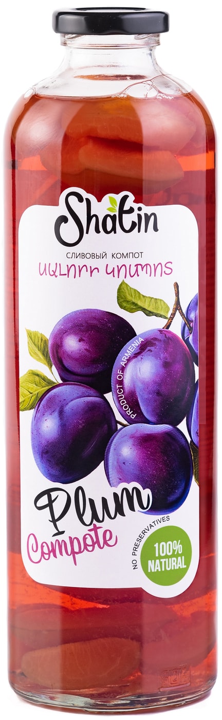 Изображение товара Компот Shatin сливовый 1.05кг натуральный напиток из свежих слив