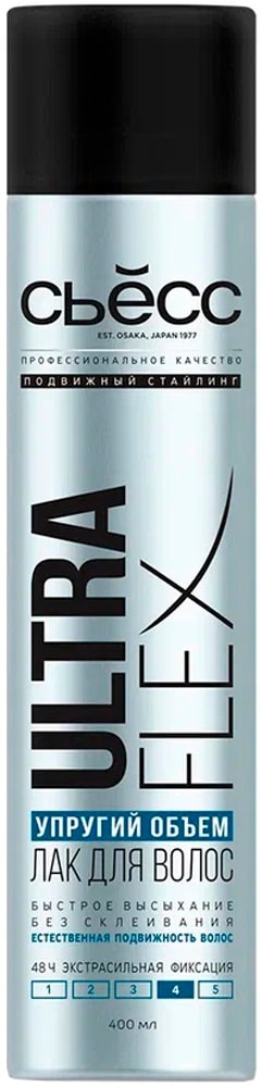Изображение товара Лак для укладки волос Сьесс Ultra Flex упругий объем экстрасильная фиксация 4 400мл