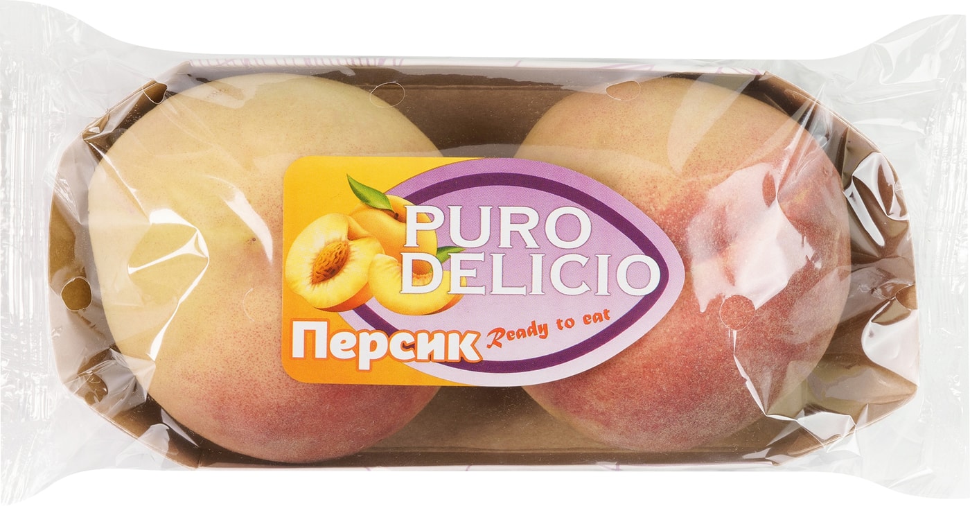 Изображение товара Персики Puro Delicio 2шт свежие сладкие ароматные плоды Россия