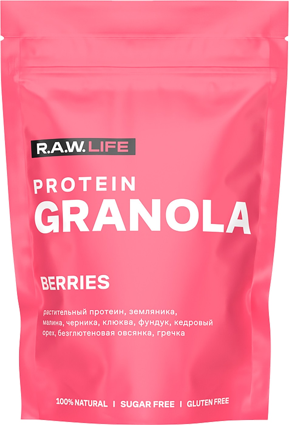 Изображение товара Гранола R.A.W. LIFE Ягоды 220г без глютена натуральный полезный завтрак