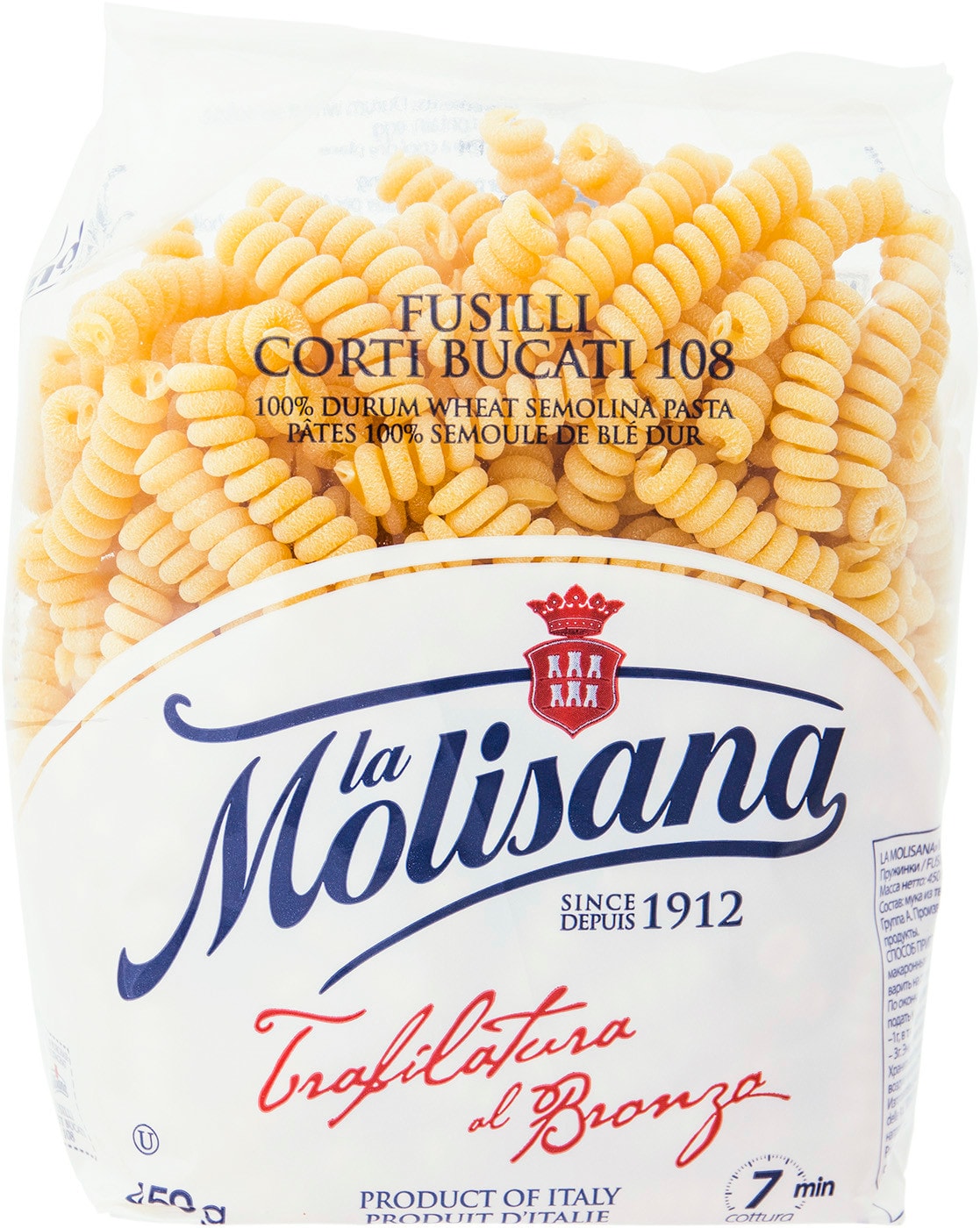 Изображение товара Макароны La Molisana Fusilli Corti Bucati №108 450г