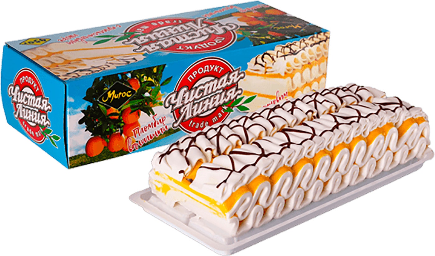 Изображение товара Пломбир Чистая Линия с апельсиновым пюре 450 г