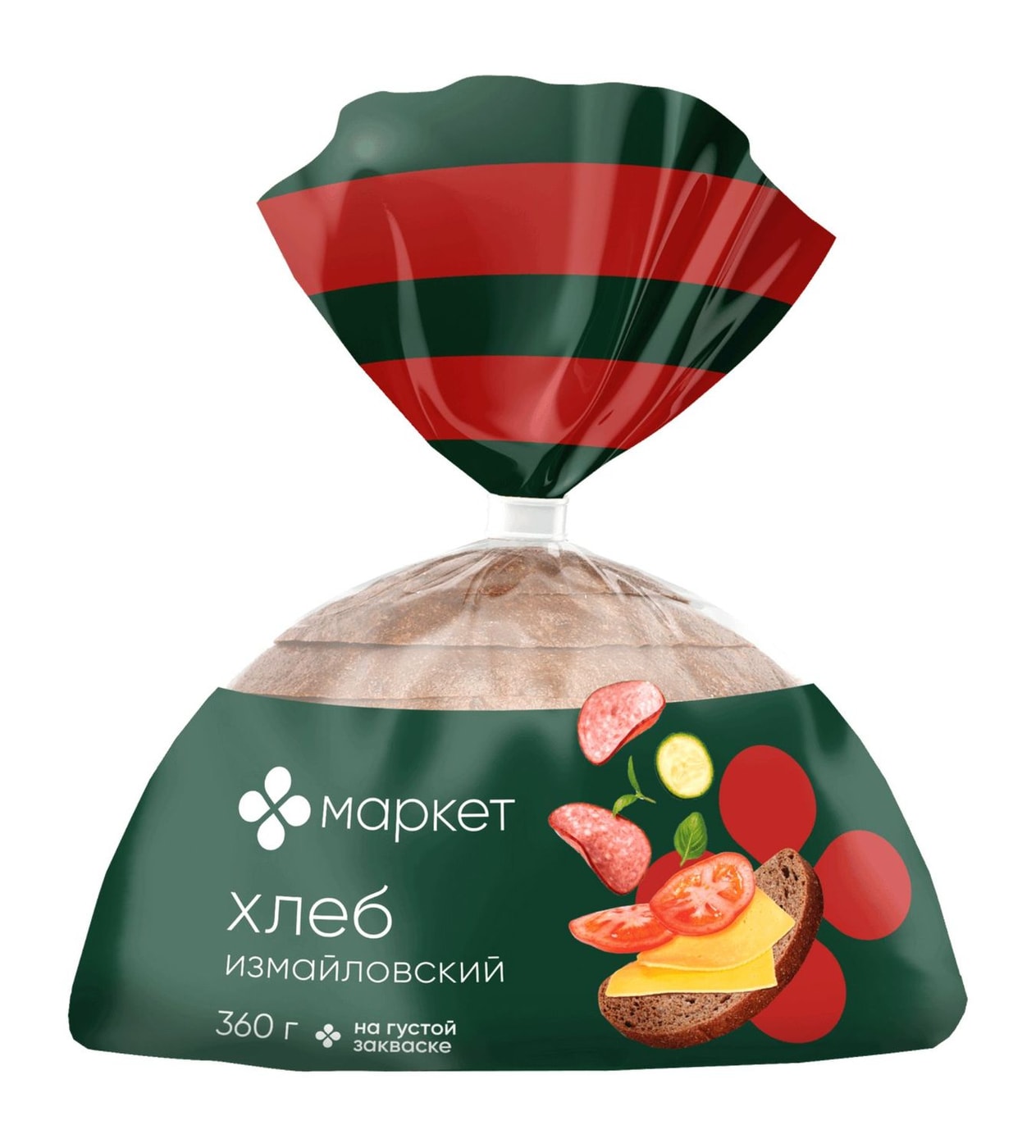 Изображение товара Хлеб Маркет Измайловский подовый нарезанный 360г