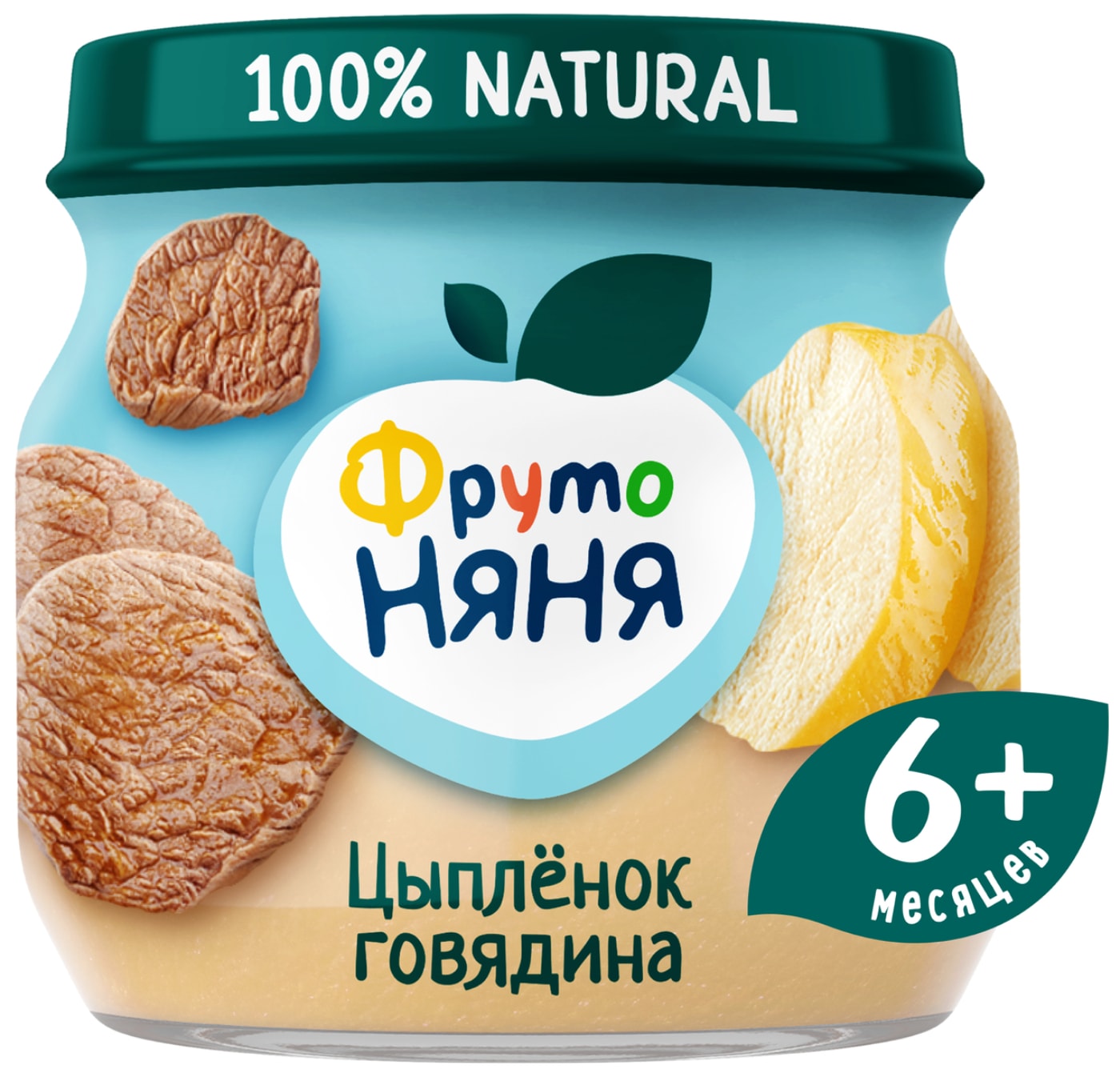 Изображение товара Пюре ФрутоНяня Цыпленок Говядина 80г