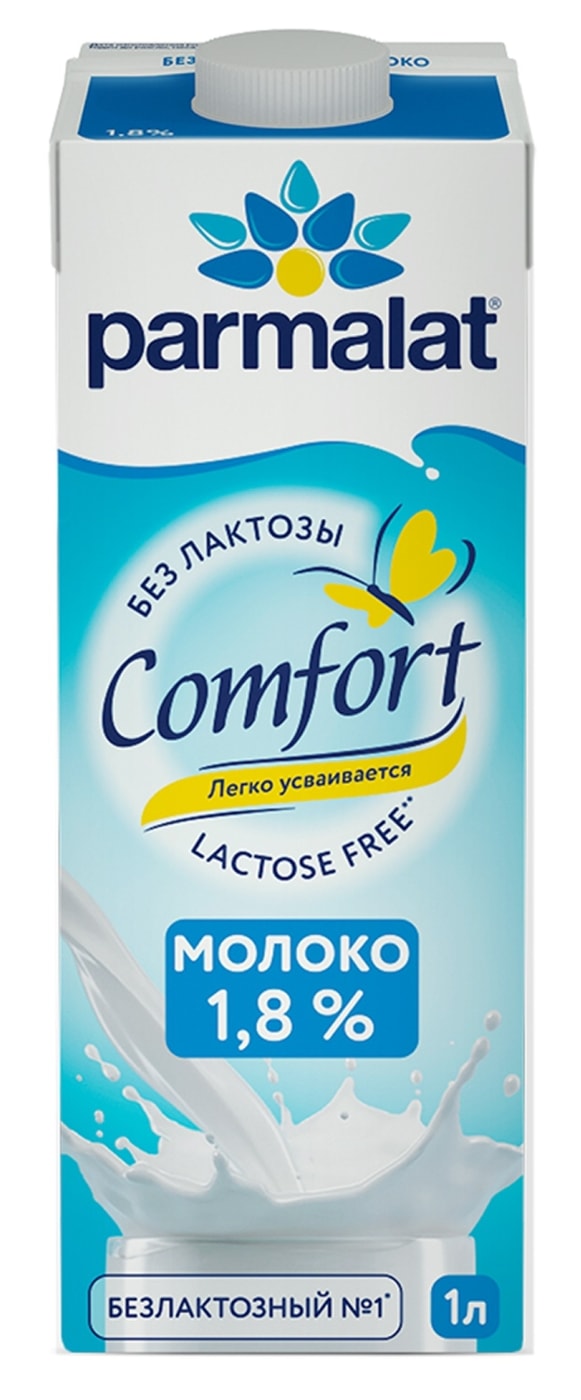 Изображение товара Молоко Parmalat Comfort ультрапастеризованное безлактозное 1.8% 1л Изображение товара Молоко Parmalat Comfort ультрапастеризованное безлактозное 1.8% 1л
