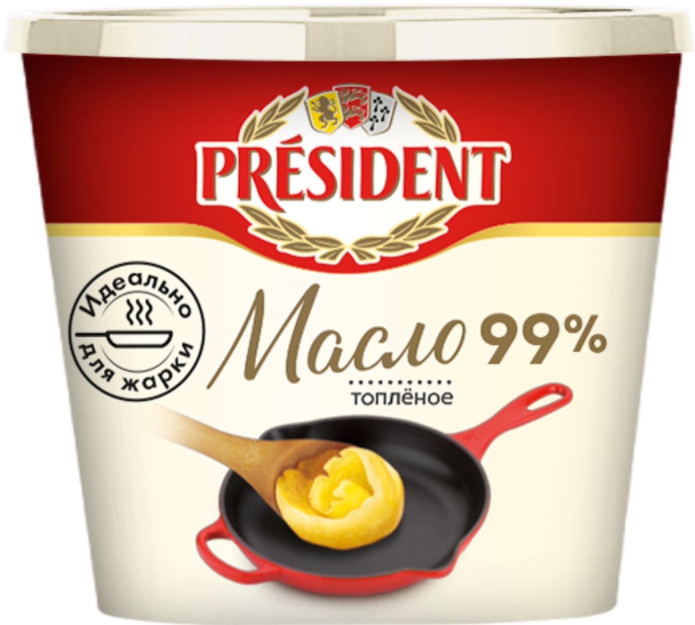 Изображение товара Масло топленое President 99% в упаковке 200 г