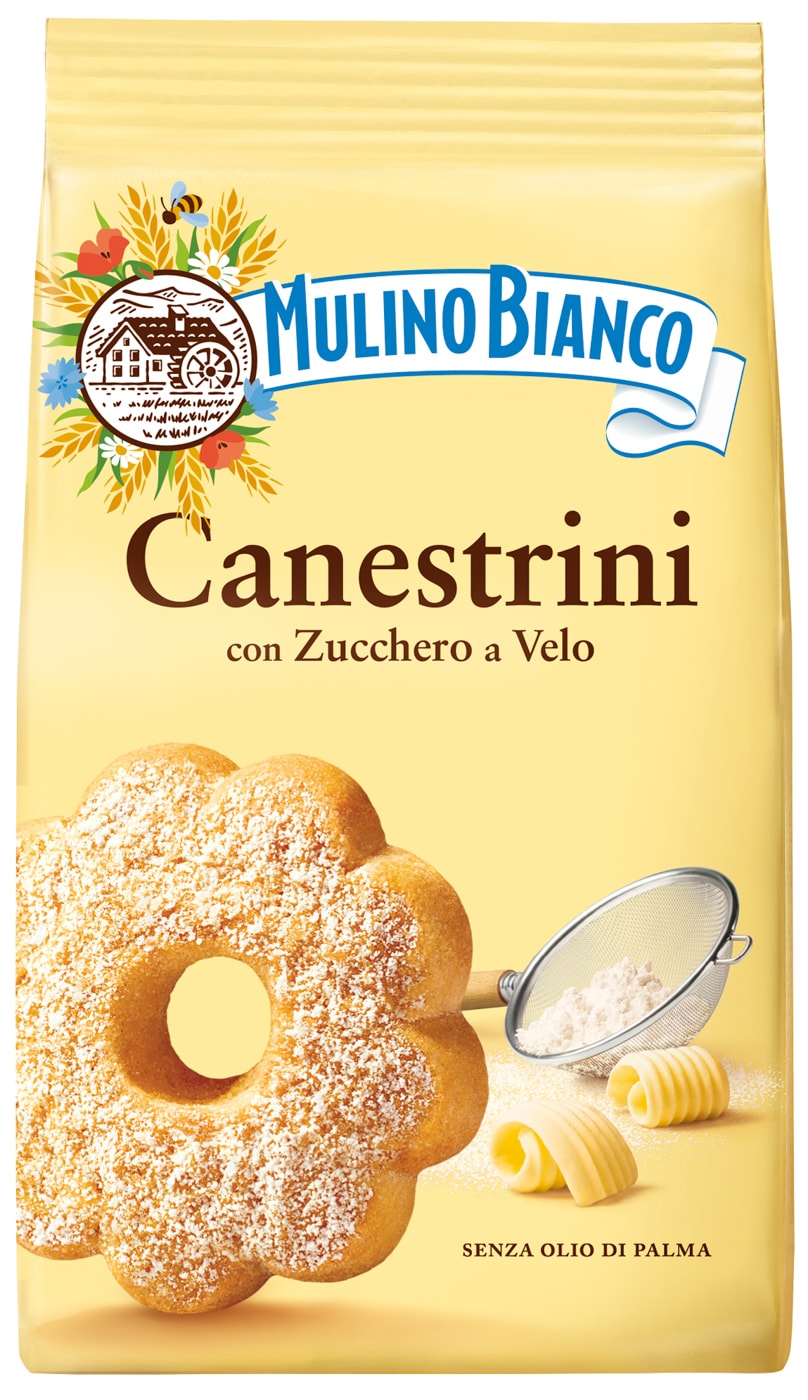 Изображение товара Печенье Mulino Bianco Canestrini с сахарной пудрой 200г натуральное вкусное