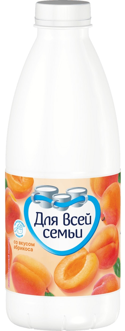 Изображение товара Кисломолочный напиток Для Всей Семьи со вкусом абрикоса 1% 930 г