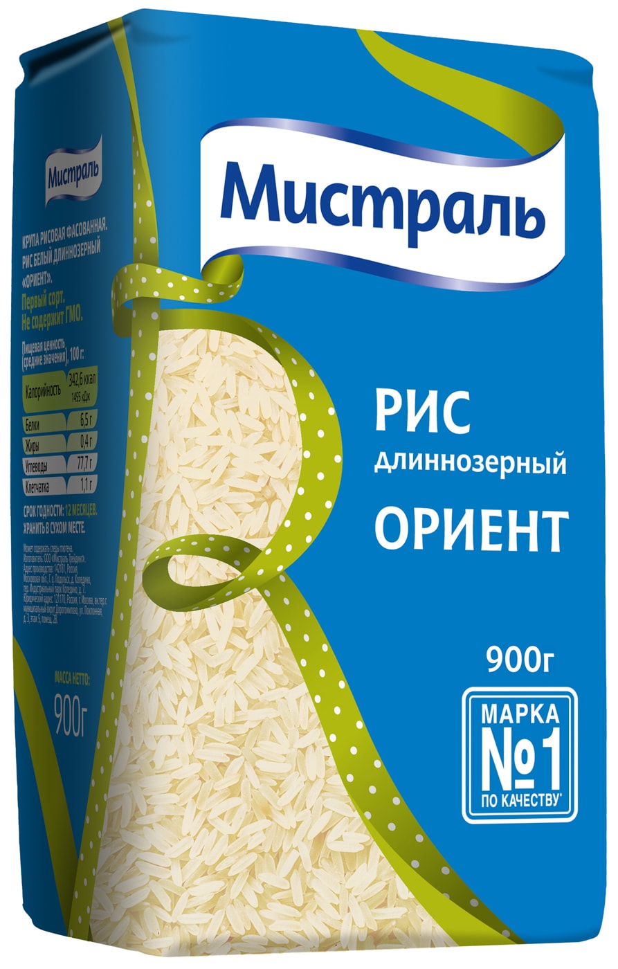 Изображение товара Рис Мистраль Ориент длиннозерный 900г