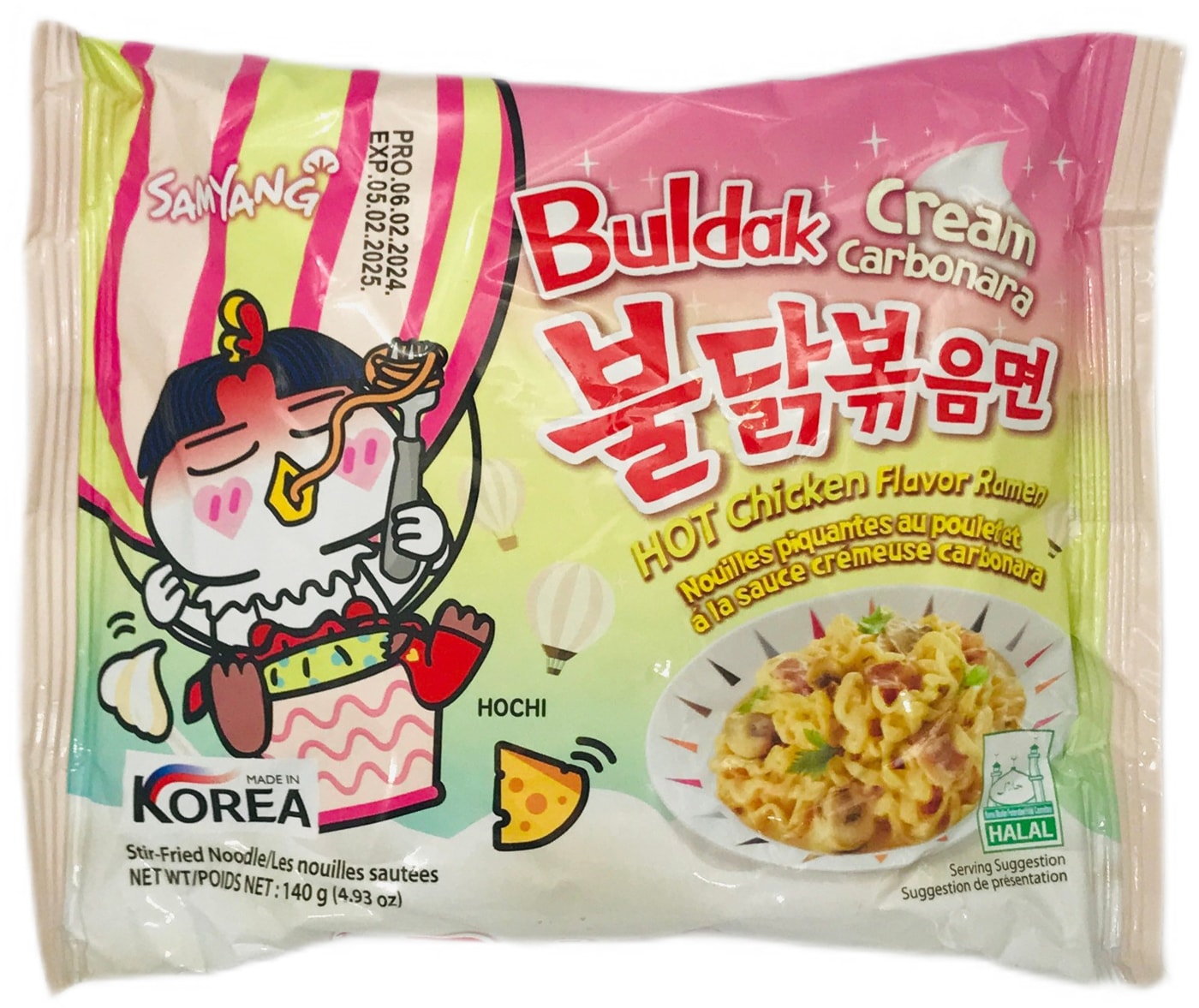 Изображение товара Лапша Samyang Hot Chicken Flavor Ramen Cream Сarbonara 140г