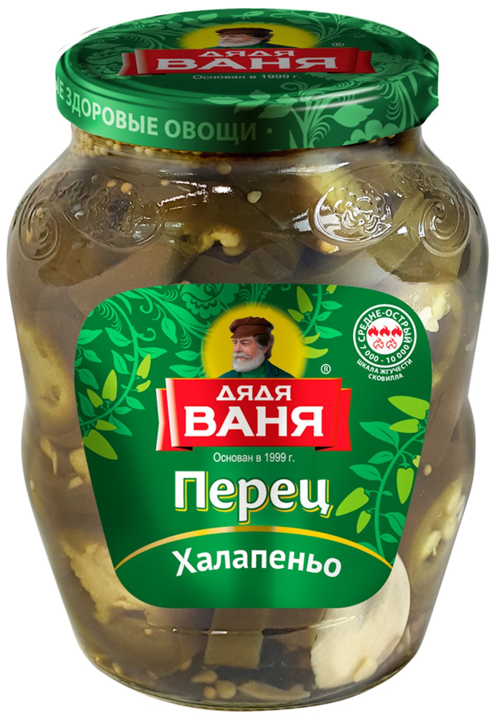 Изображение товара Перец Дядя Ваня Острый Пастеризованный Халапеньо 350г
