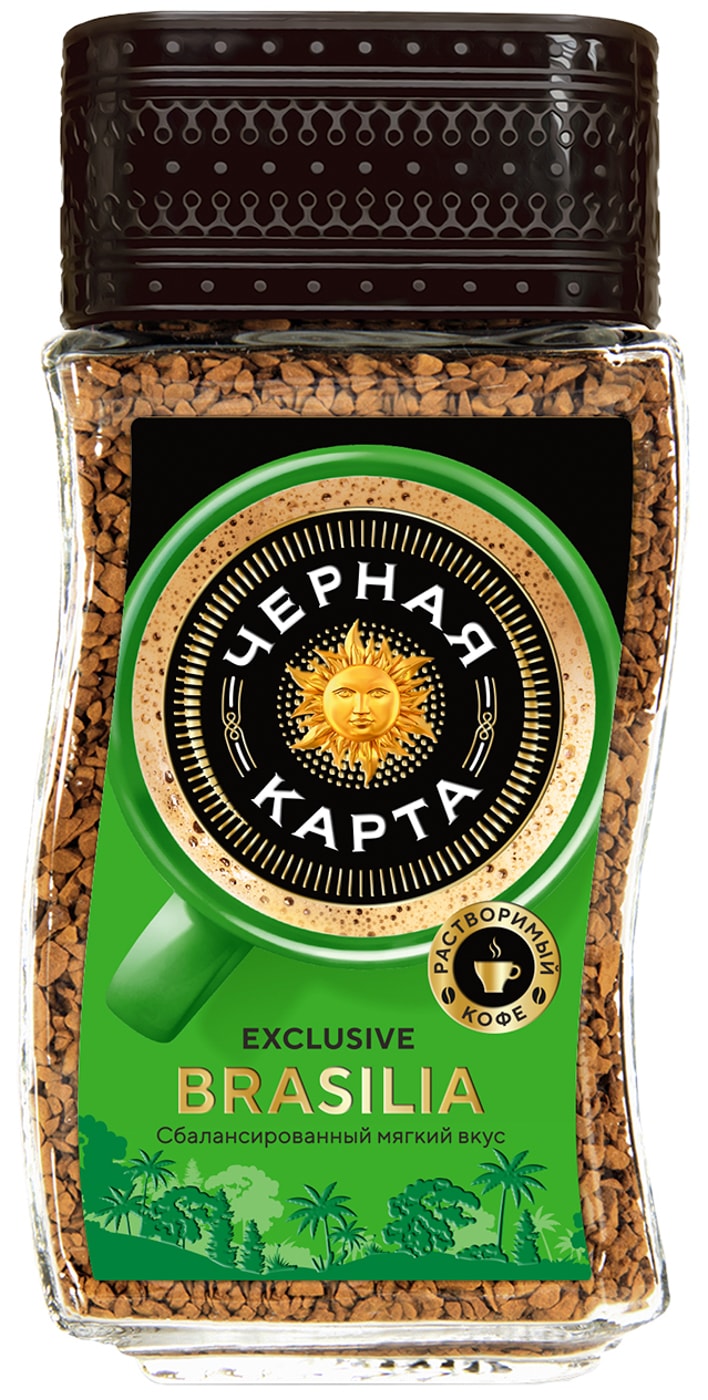 Изображение товара Кофе растворимый Черная Карта Exclusive Brasilia 95г