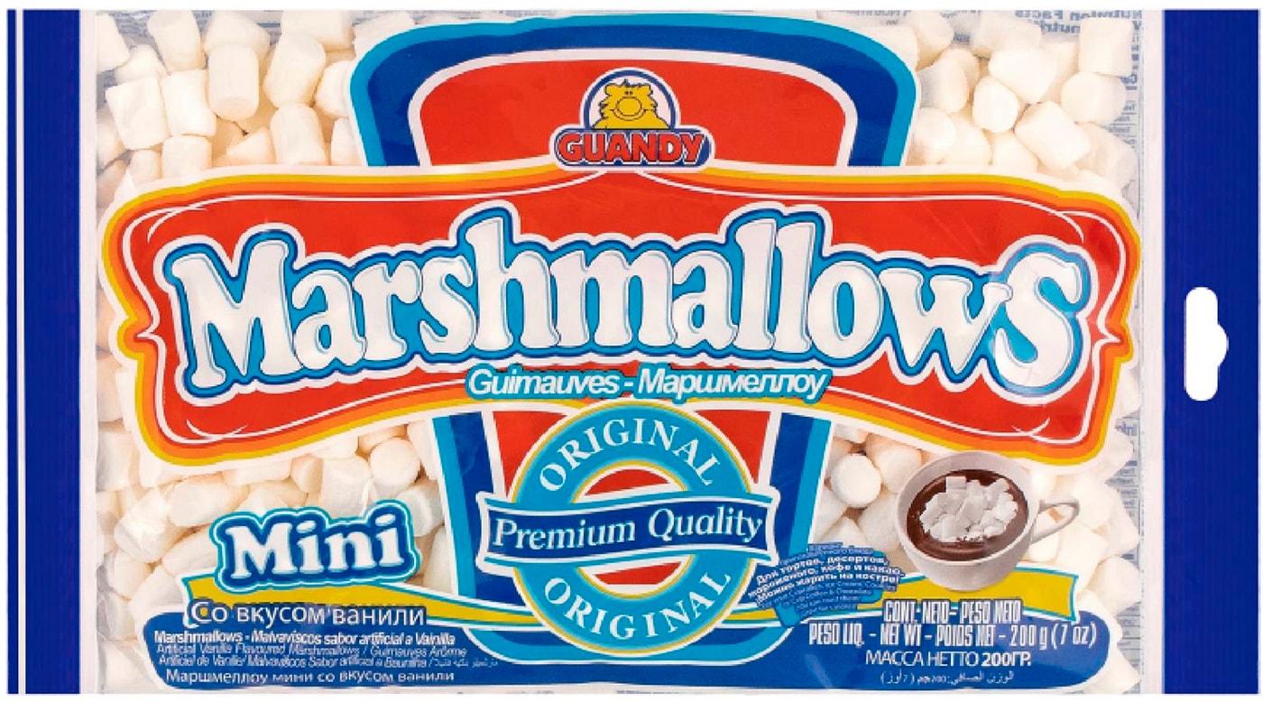 Изображение товара Мини маршмеллоу Guandy ванильный 200г Гватемала гипоаллергенный натуральный вкус